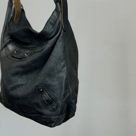 balenciaga leather shoulder bag “A”