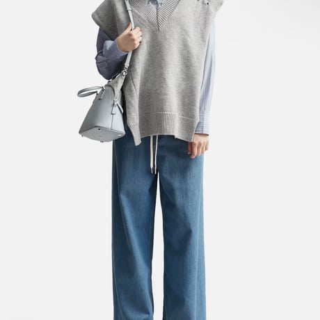 新品 maison margiela destroy knit vest gray