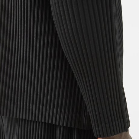 新品 homme plisse issey miyake 2022aw pleats drop shoulder cardigan black 2