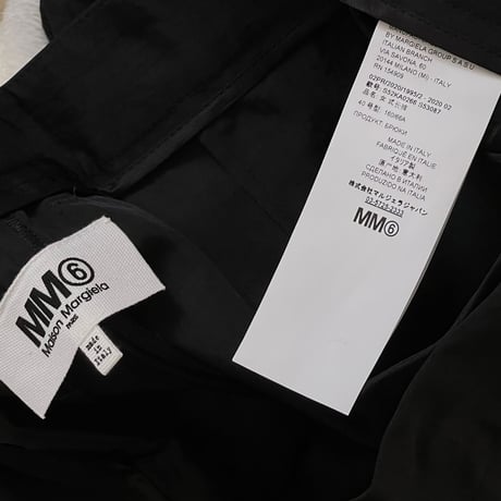 新品 mm6 maison margiela 2020aw nylon blcak trousers