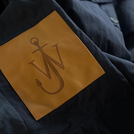 jw anderson leather logo belted coat