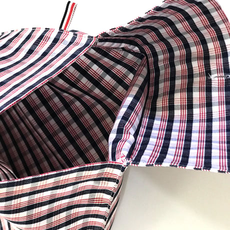 未使用 thom browne check bag