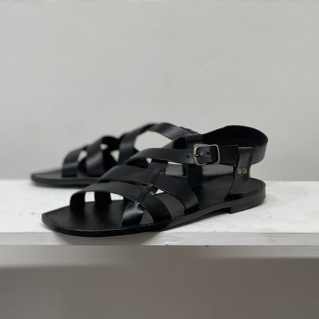 新品 hand made Italy leather sandal 43
