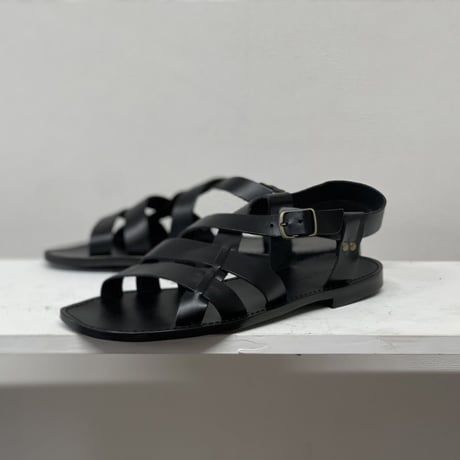 新品 hand made Italy leather sandal 41