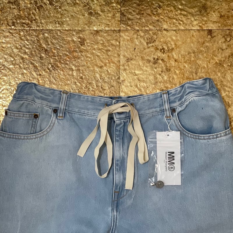 mm6 maison margiela 2020 draw string wide denim mm6 maison margiela 2020 draw string wide denim