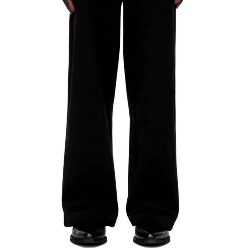 【関税込み】OUR LEGACY ブラック ラウンジパンツ 新品 our legacy black wide pants 50 | requality