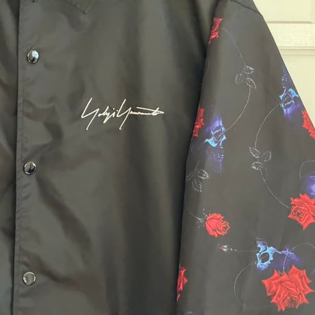 yohji yamamoto skull rose logo jacket
