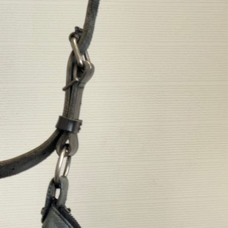 balenciaga leather shoulder bag “B”