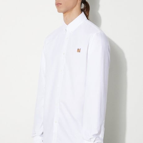 新品 maison kitsune 2024ss fox shirt white 39