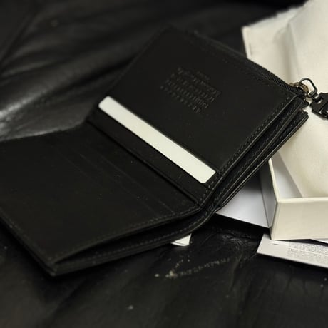 maison margiela leather wallet black