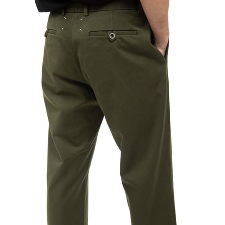 新品 maison margiela 2019ss gabardine  trousers khaki 48