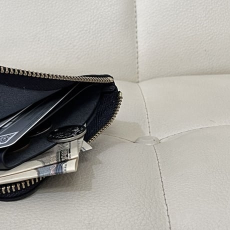 新品 comme des garcons 2022aw leather wallet black