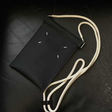 maison margiela shoulder pouch black