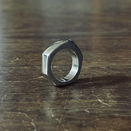 1990-00s gucci hexagon silver ring