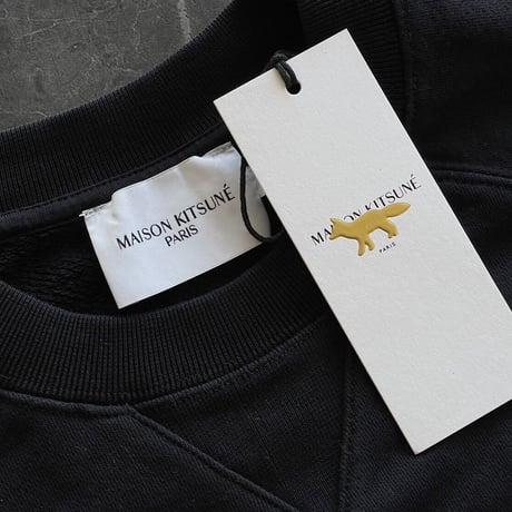 新品 maison kitsune 2023ss fox sweat black