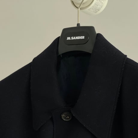 jilsander cashmere wool black coat 46