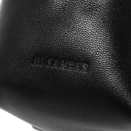 新品 jilsander drawstrings leather logo shoulder bag