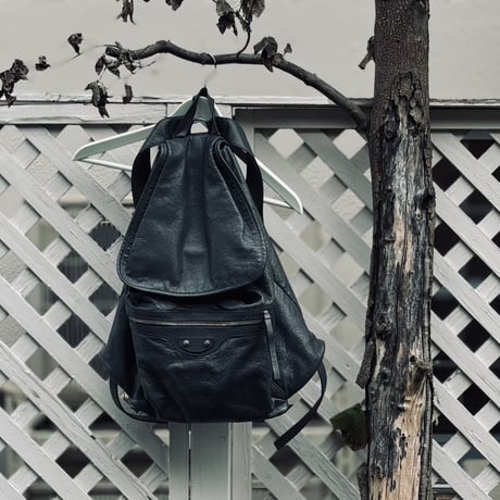 balenciaga leather back pack