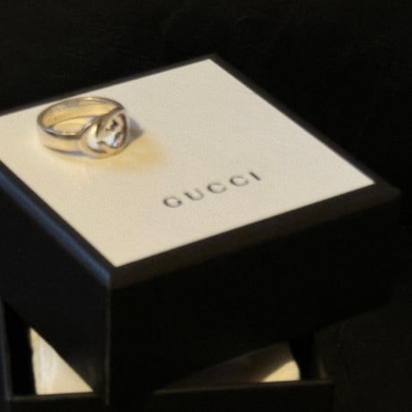 gucci silver logo ring 21号