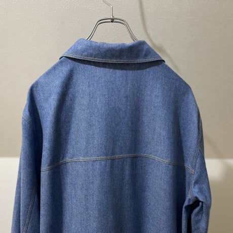 新品 agnona cashmere mix demin long coat 44