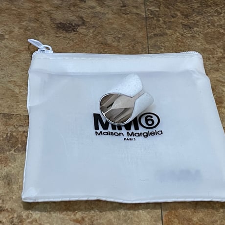 新品 mm6 maison margiela 2019aw white ring silver