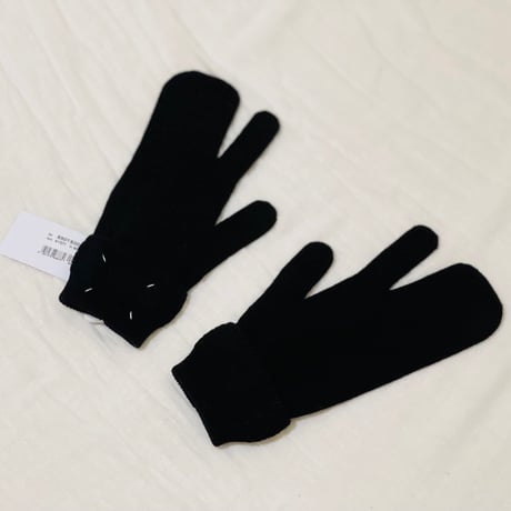 新品 maison mrgiela 2020aw "tabi" knit gloves black