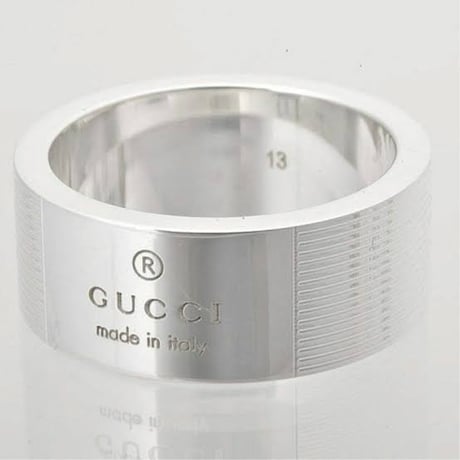 新品 gucci 2024aw silver logo ring 21号