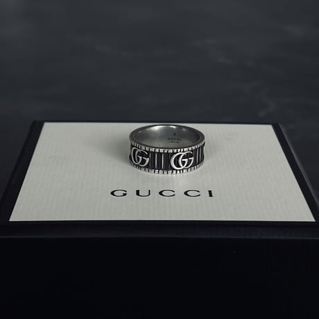 新品 gucci interlocking silver ring 14号