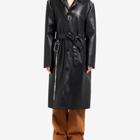 mm6 maison margiela 2022ss fake leather coat
