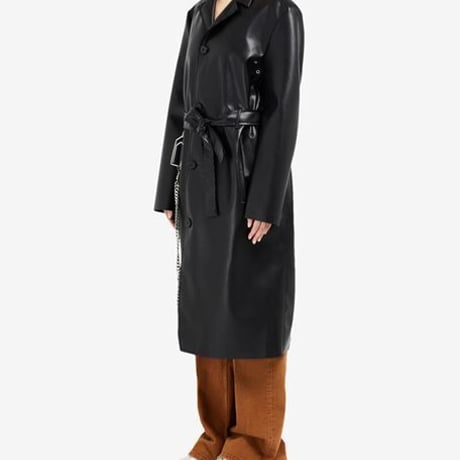 mm6 maison margiela 2022ss fake leather coat