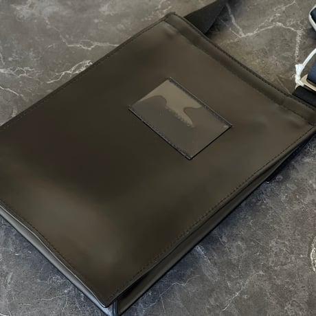 新品 our legacy leather shoulder bag black