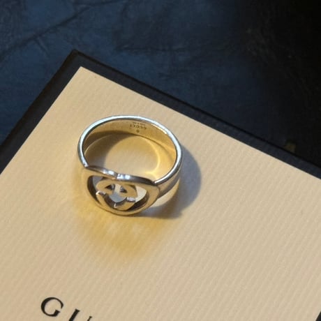 gucci silver logo ring 21号