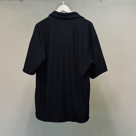 factory sample pleats oversize shirt black