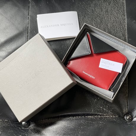 新品 alexander mcqueen 2021ss leather wallet