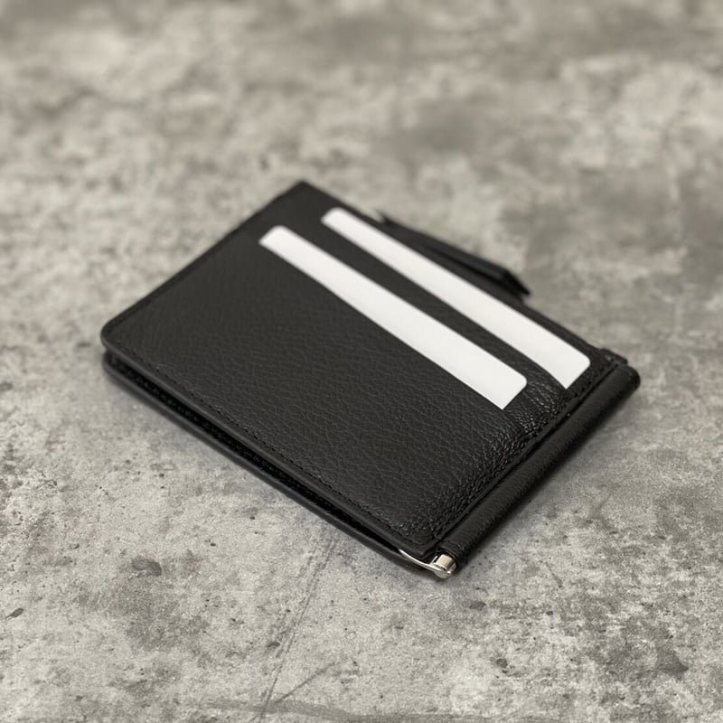 新品 maison margiela money clip leather wallet |