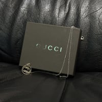 gucci interlocking silver necklace
