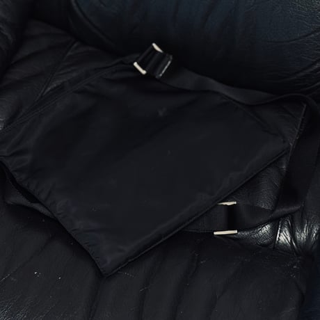 prada nylon logo shoulder bag black C