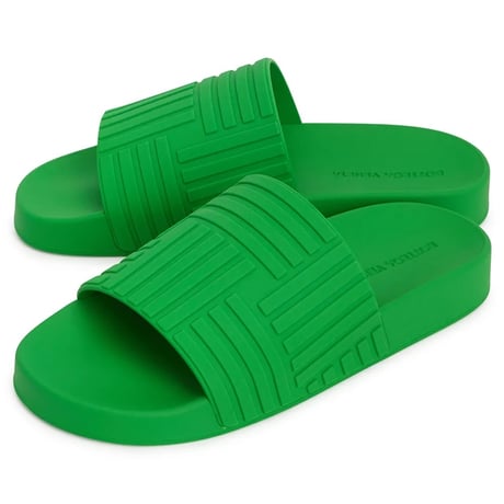 新品 bottega veneta parakeet green sandals 43
