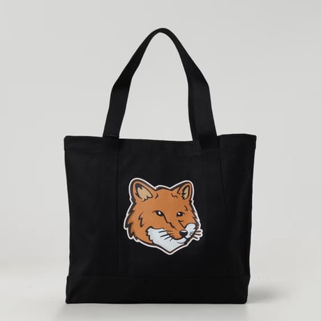 新品 maison kitsune 2025 fox head tote bag