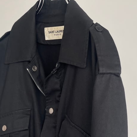 saint laurent paris 2016ss linen spring coat