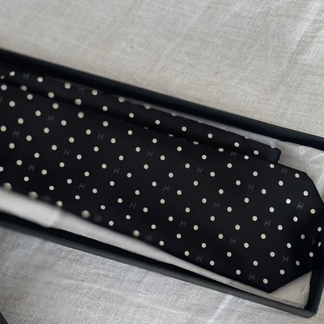 chanel 2023ss “coco” logo neck tie