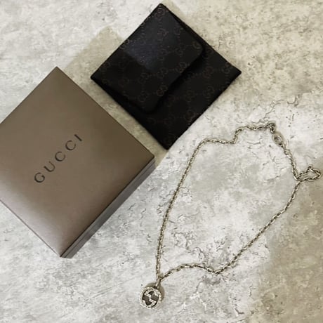 新品 gucci interlocking G silver necklace