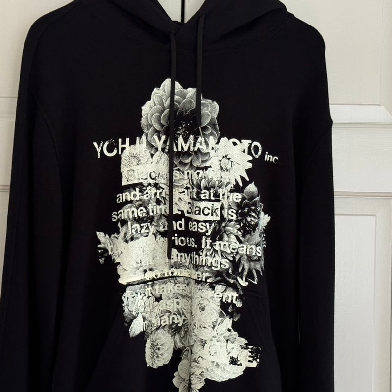 yohji yamamoto over size flower hoodie 2 | requ