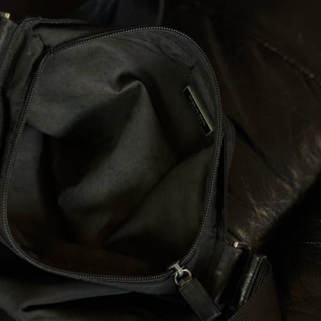 prada nylon logo shoulder bag black #4