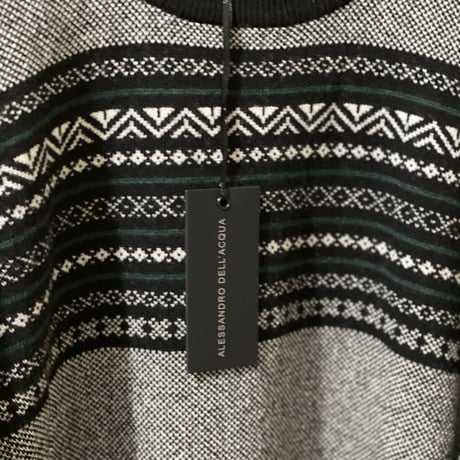 新品 alessandro dell acqua 2020aw fair isle cashmere wool knit