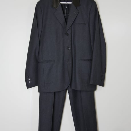 agnes b made in Flance leather set up suit