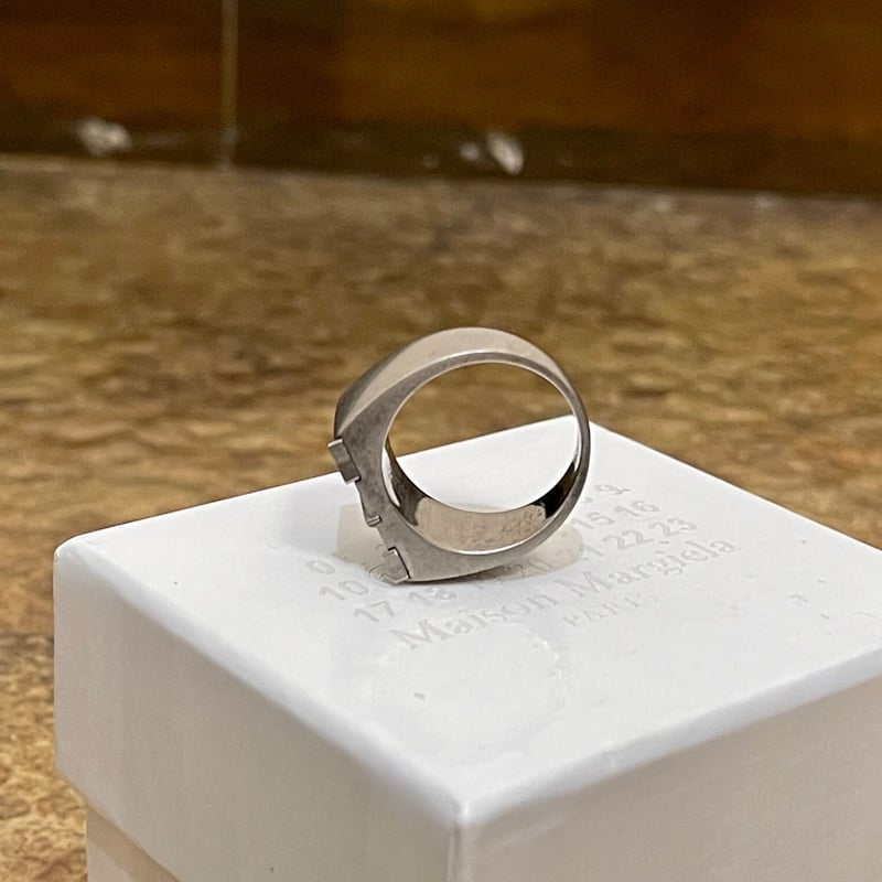 maison margiela 2020aw signet ring 15号 Minimal logo rectangular