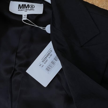 新品 mm6 maison margiela 2020aw nylon doule black blazer 38