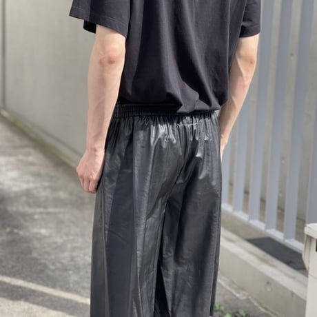 新品 mm6 maison margiela 2021ss fake leather eazy pants S