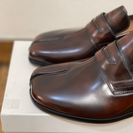 新品 maison margiela 2020aw tabi leather loafer 43